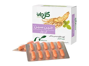 کپسول جین سین گل دارو بسته 30 عددی 2 کپسول جین سین گل دارو بسته 30 عددی